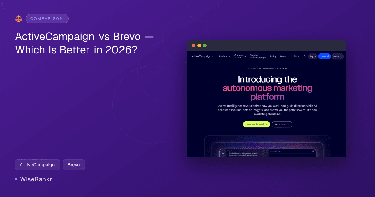 ActiveCampaign vs Brevo — Which Is Better in 2026?