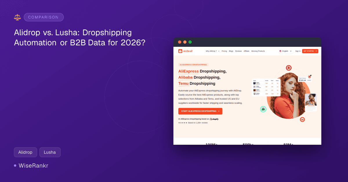 Alidrop vs. Lusha: Dropshipping Automation or B2B Data for 2026?