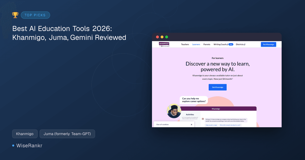 Best AI Education Tools 2026: Khanmigo, Juma, Gemini Reviewed