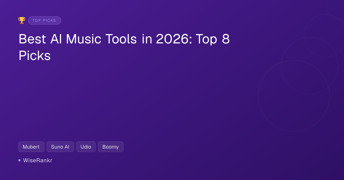 Best AI Music Tools in 2026: Top 8 Picks