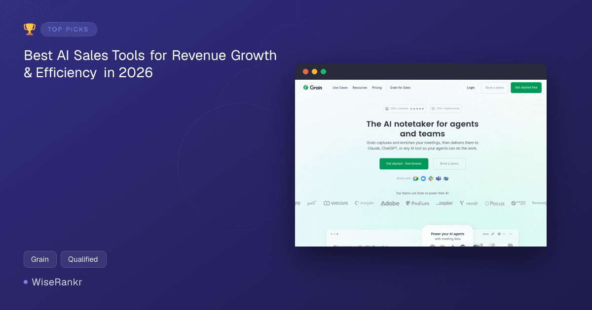 Best AI Sales Tools for Revenue Growth & Efficiency in 2026
