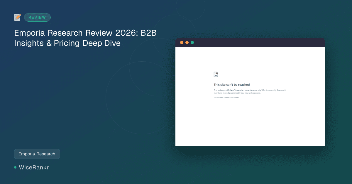 Emporia Research Review 2026: B2B Insights & Pricing Deep Dive