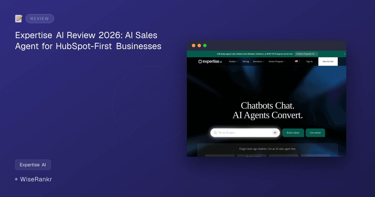 Expertise AI Review 2026: AI Sales Agent for HubSpot-First Businesses