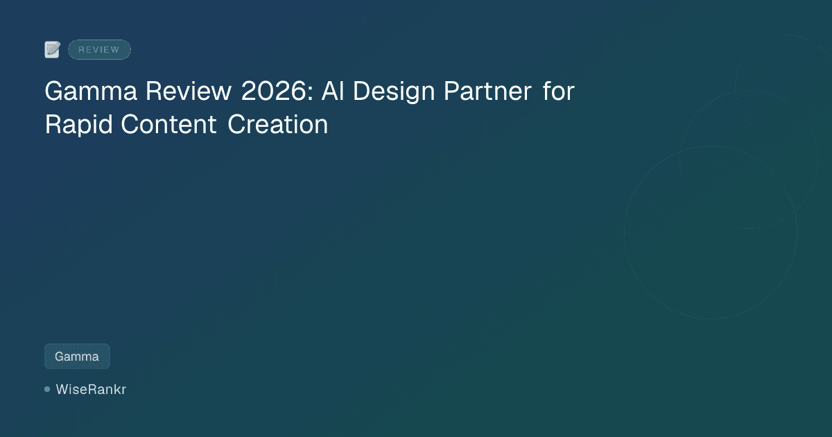Gamma Review 2026: AI Design Partner for Rapid Content Creation