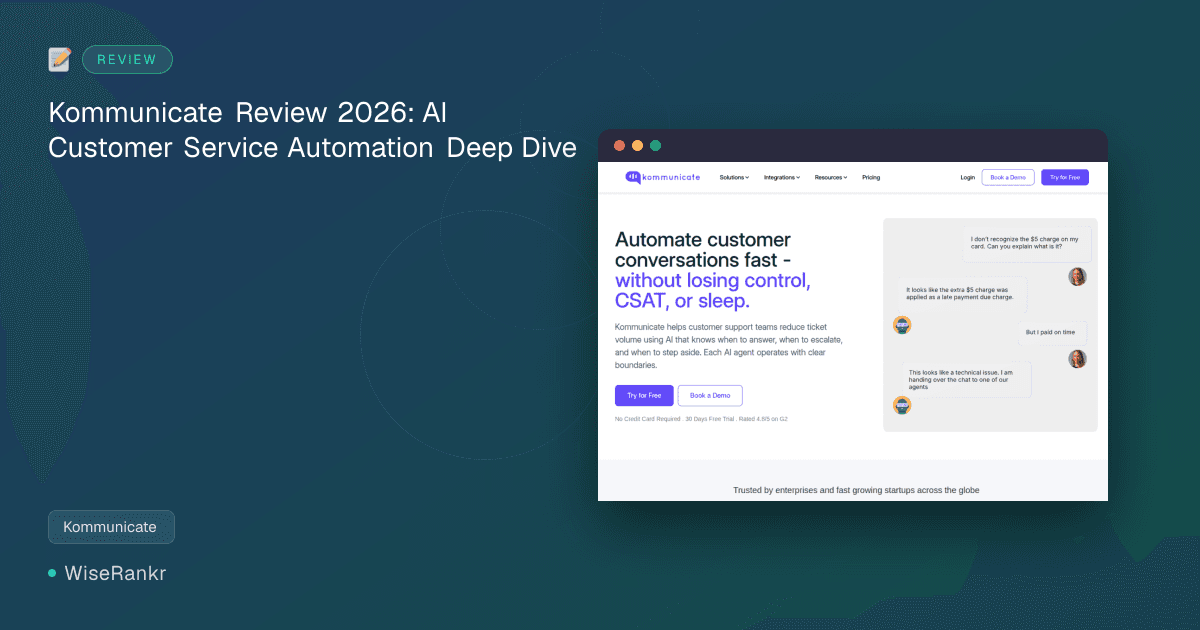 Kommunicate Review 2026: AI Customer Service Automation Deep Dive