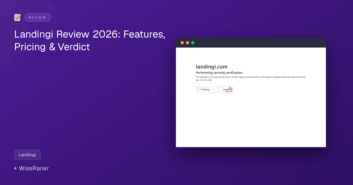 Landingi Review 2026: Features, Pricing & Verdict