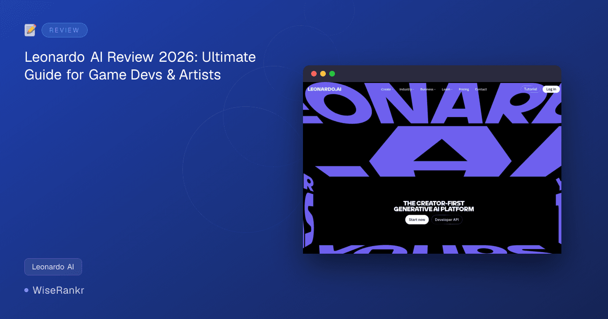 Leonardo AI Review 2026: Ultimate Guide for Game Devs & Artists