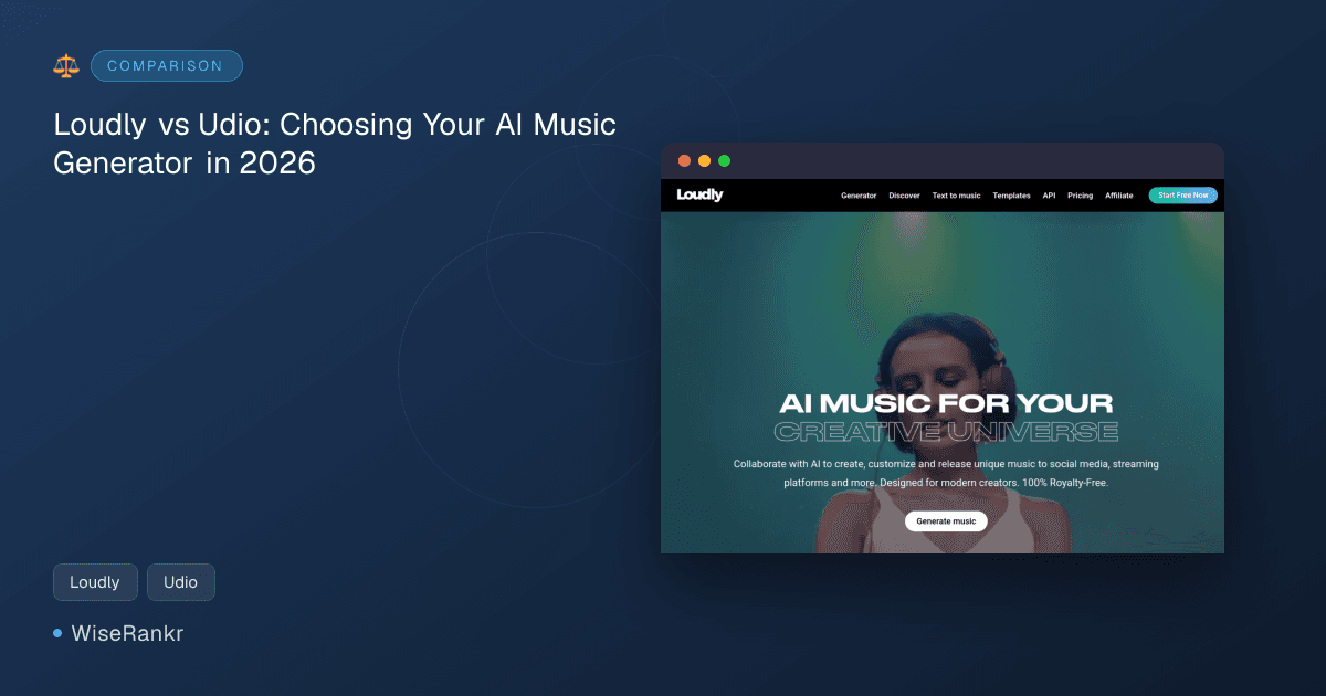 Loudly vs Udio: Choosing Your AI Music Generator in 2026