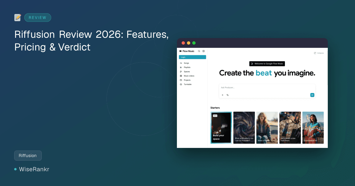Riffusion Review 2026: Features, Pricing & Verdict