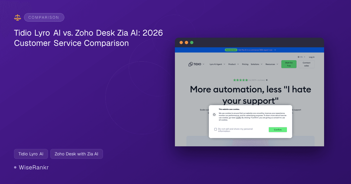 Tidio Lyro AI vs. Zoho Desk Zia AI: 2026 Customer Service Comparison