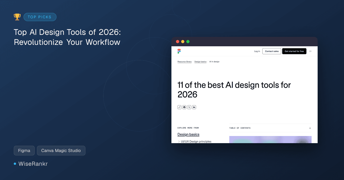 Top AI Design Tools of 2026: Revolutionize Your Workflow