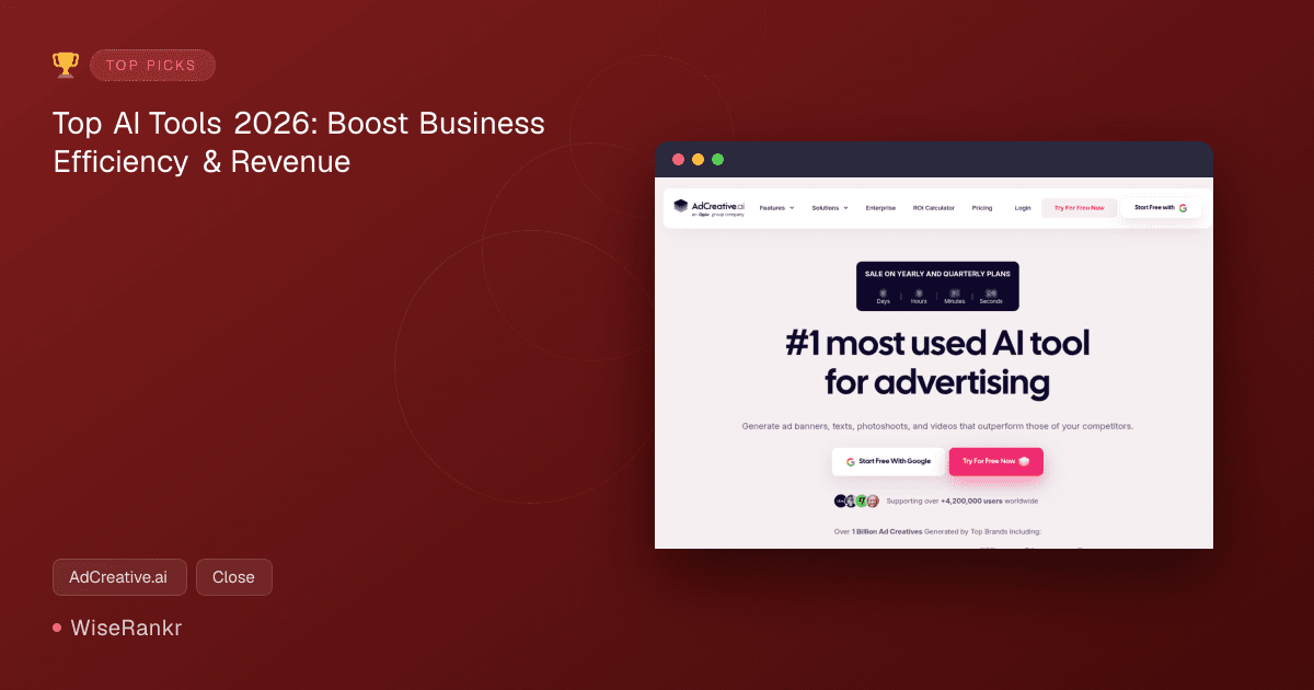 Top AI Tools 2026: Boost Business Efficiency & Revenue