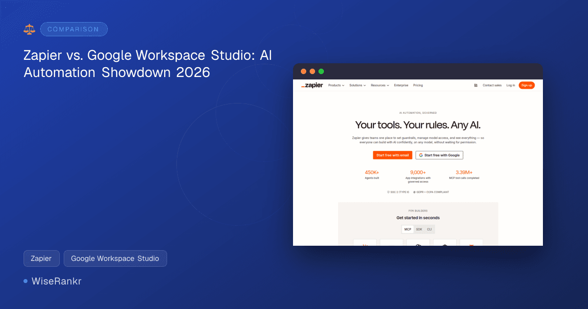 Zapier vs. Google Workspace Studio: AI Automation Showdown 2026