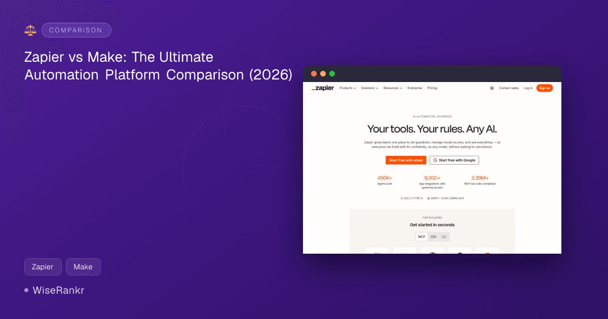 Zapier vs Make: The Ultimate Automation Platform Comparison (2026)