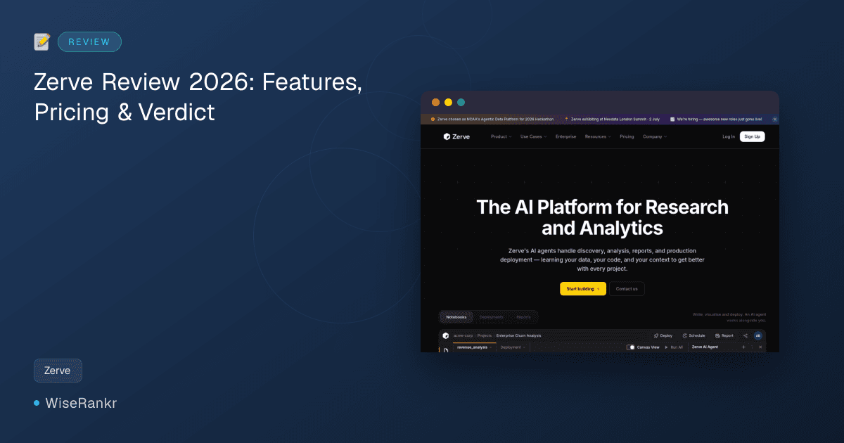 Zerve Review 2026: Features, Pricing & Verdict